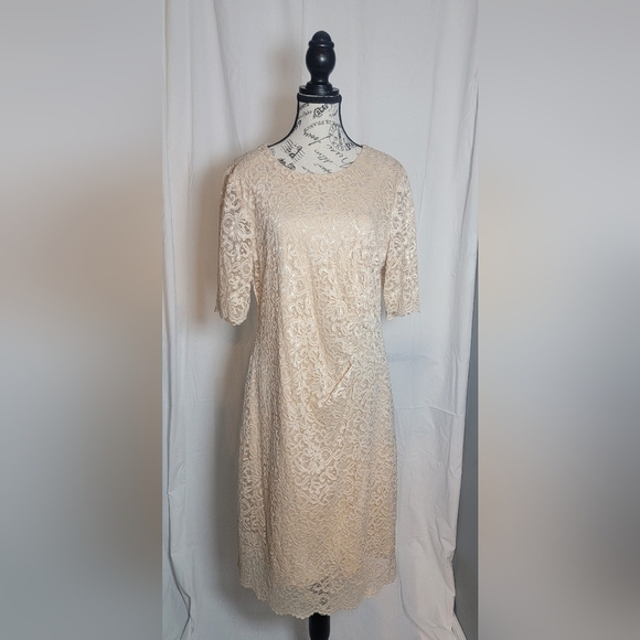 Connected Apparel Dress Size 14, Color Creamy Peach - Picture 1 of 5